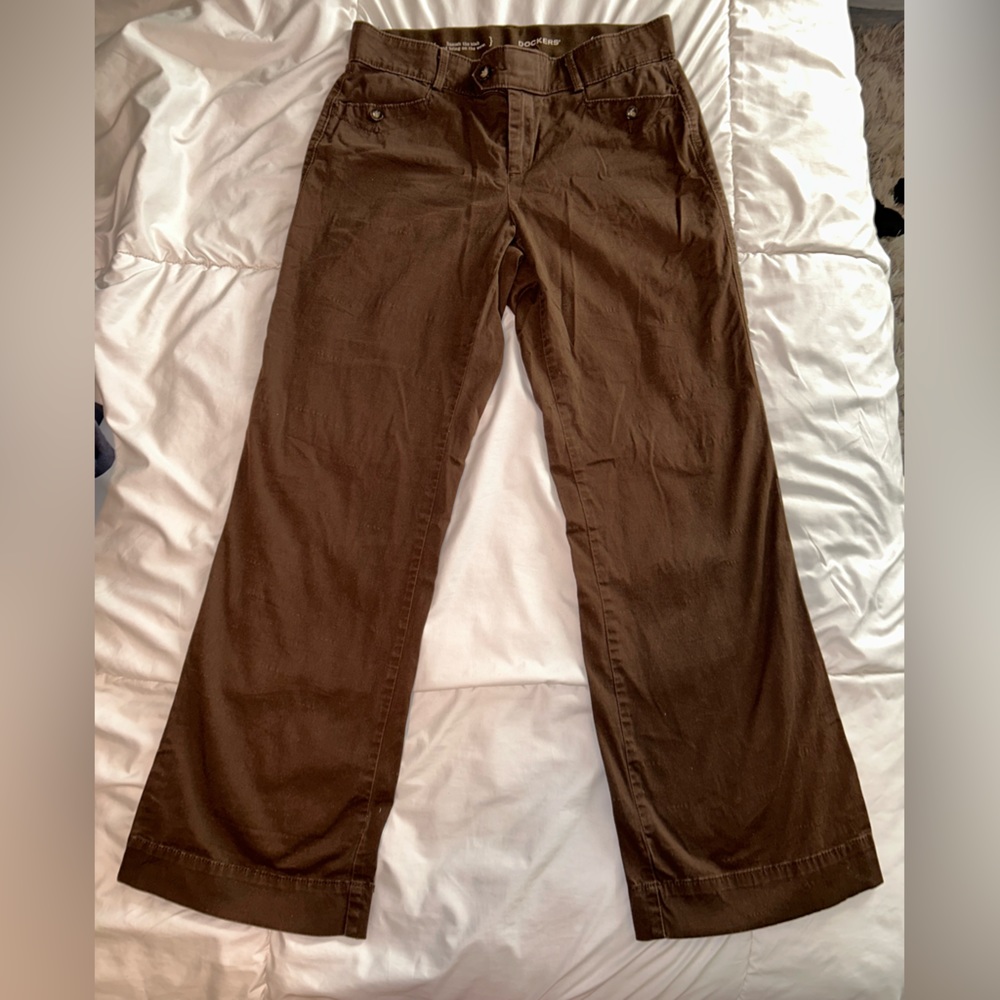 Dockers Brown Wide Leg Pants